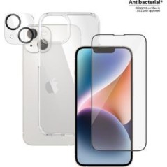 Premium PanzerGlass Screen Protectors Kit for Apple iPhone 14 - Black & Transparent - Ultimate Protection & Clarity